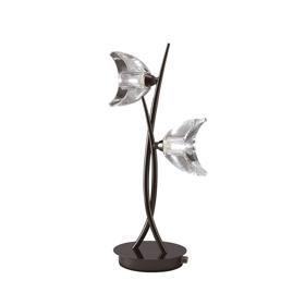 M1460BC  Eclipse BC Crystal 44cm 2 Light Table Lamp